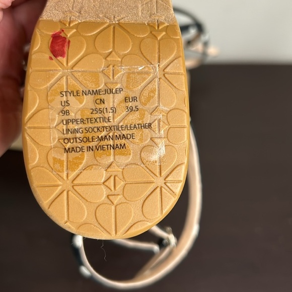 Kate Spade Shoe Julep Platform Wedges Polka Dot Black French Cream Sz 9 NEW - Picture 10 of 10